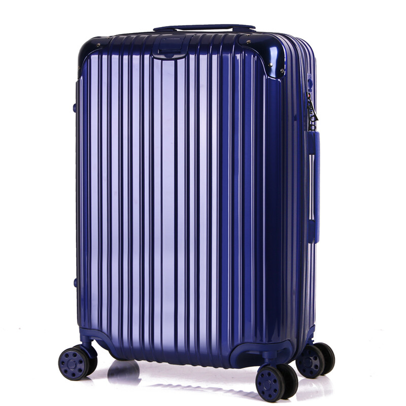 京嶸保羅行李箱萬向輪拉桿箱旅行箱男女密碼箱商務(wù)登機(jī)箱20 24 28寸箱包 深海藍(lán)(經(jīng)典拉鏈款) 20寸