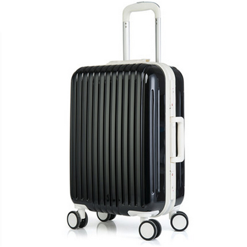 ILELIN夏季新款簡(jiǎn)約休閑20寸鋁框拉桿箱密碼箱萬向輪男女學(xué)生行李箱托運(yùn)箱登機(jī)箱出行箱 藍(lán)色 20寸