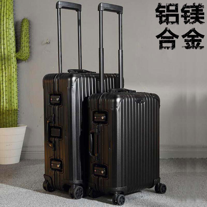 2018新品小米粒拉桿箱金屬小米粒拉桿箱登機箱托運行李箱小米粒拉桿箱20寸登機旅行箱全金屬鎂鋁合金托 銀色 21
