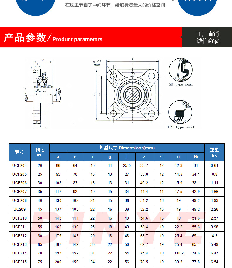 廠(chǎng)家直銷(xiāo)UCF204帶座外球面軸承 高效承載的工業(yè)解決方案